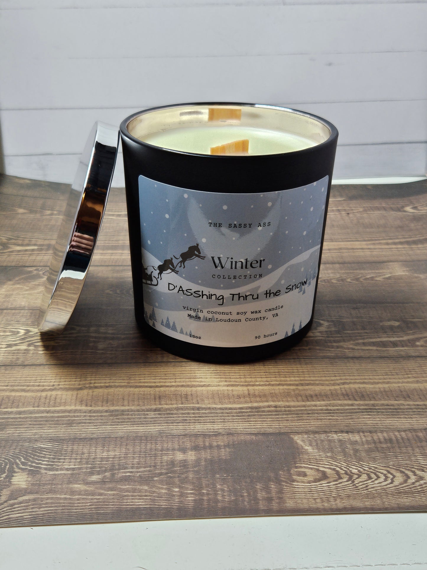 D'asshing Thru the Snow Virgin Coconut Soy Candle