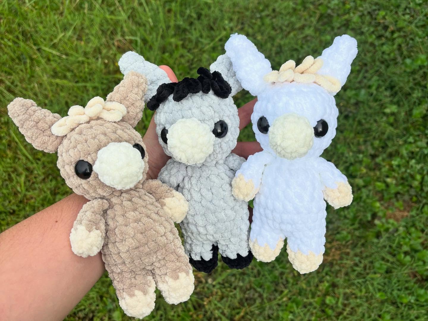 Adopt a Donkey - Includes Certificate, Coloring Book, and a Crochet Donkey