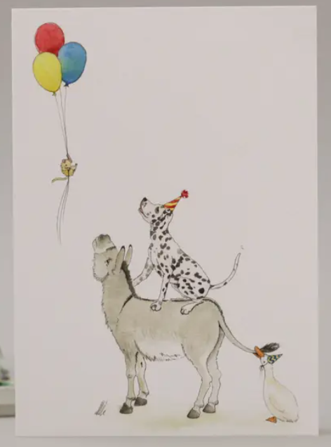Donkey and Friends Celebration Card