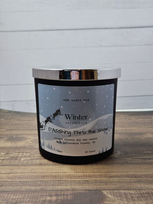 D'asshing Thru the Snow Virgin Coconut Soy Candle