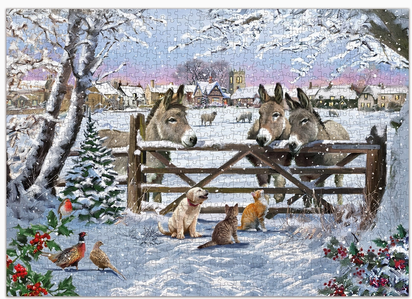 1000 Piece Winter Donkey Puzzle