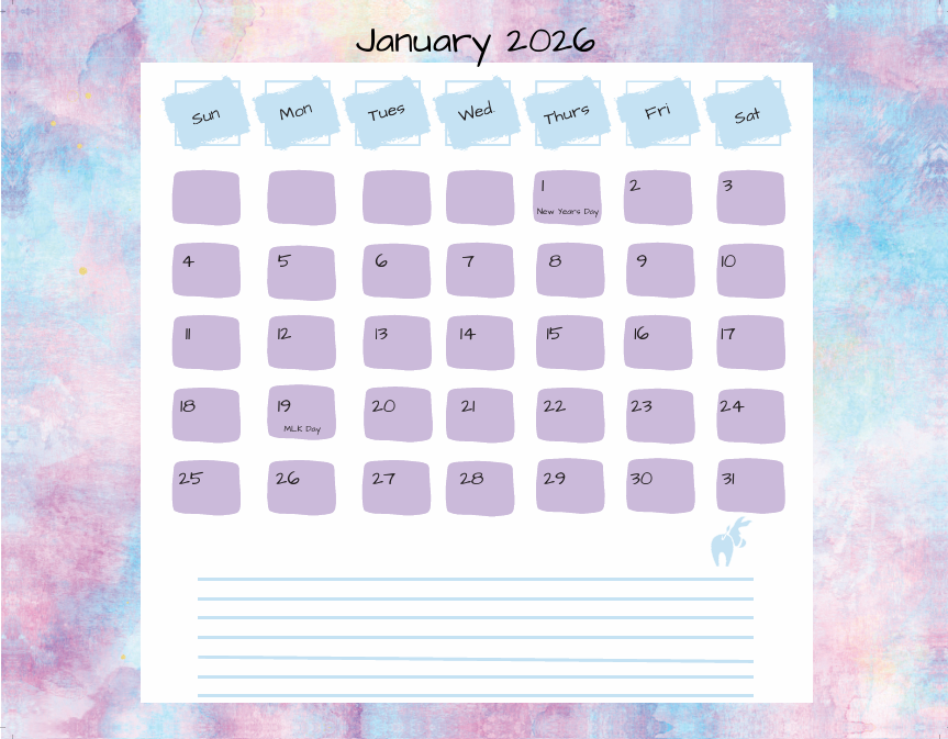 2026 Donkey Calendar - 12 Month