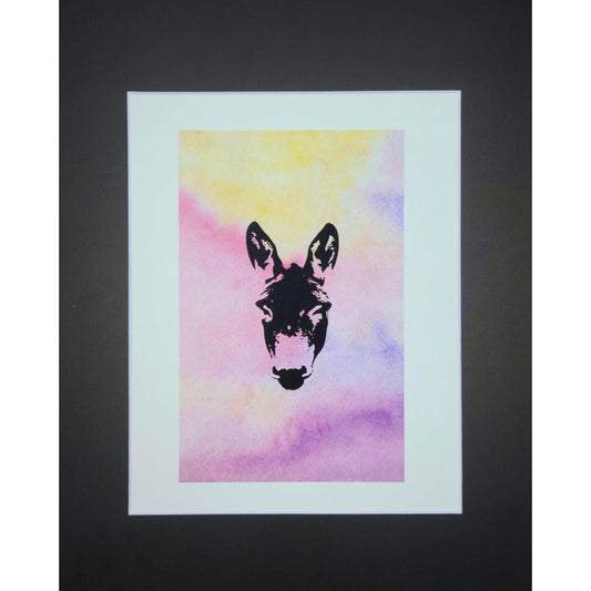 Donkey Art Print- Pink Tie Dye